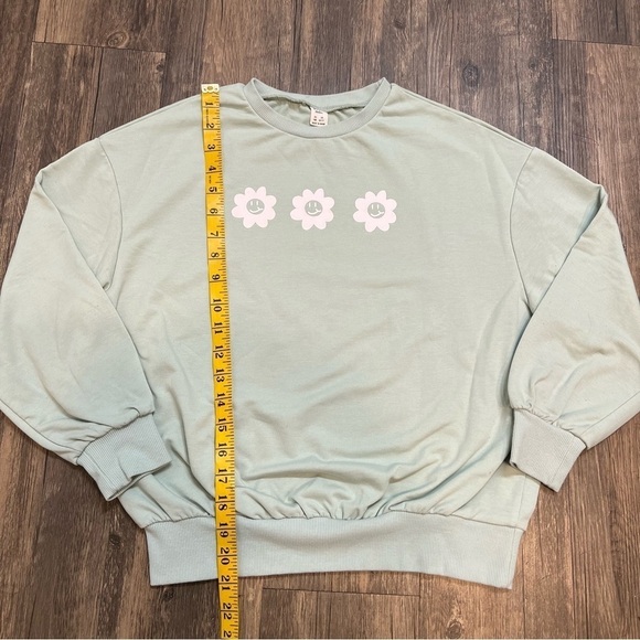 Girls Mint Sweatshirt Top Pull On Size 10/12 - Picture 9 of 10